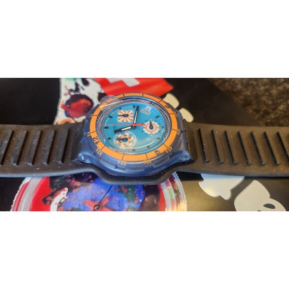 Swatch watch TRACKING SBN400PACK 1998 Worldwide Packagings New old stock - Picture 11 of 14